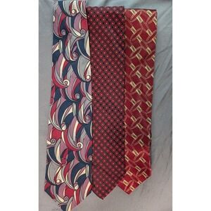 Mens Designer Silk Ties‎ 3pc - Bill Blass Black Label Daniel De Fasson & Beckett